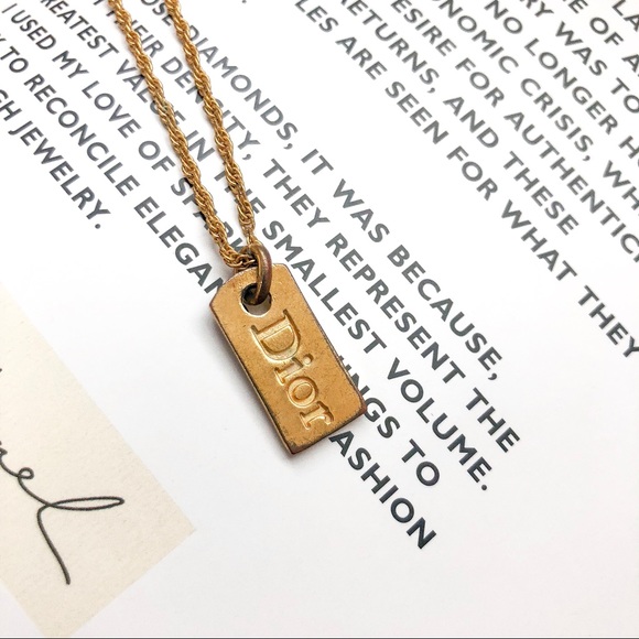 Dior Jewelry - Christian Dior Dogtag Logo Necklace